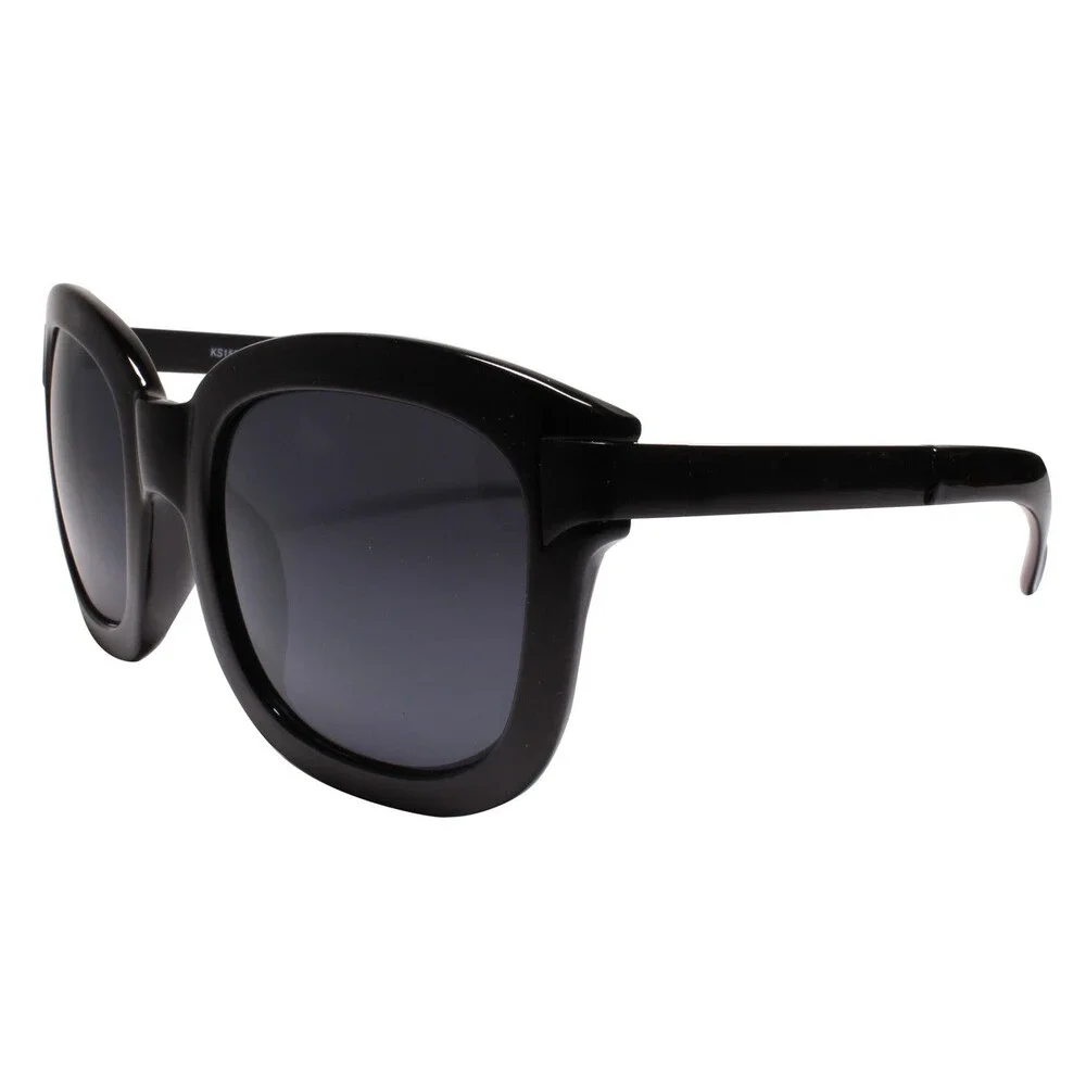80s 90s Retro  Look Bold Square Punk Rock Hip Hop Black Sunglasses